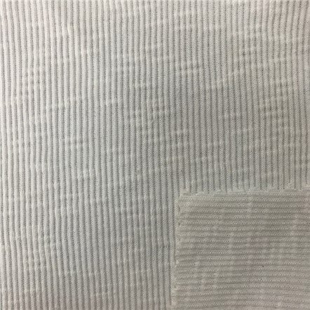 Slub Irregular Rib 40spolyester/Rayon/Spandex 62/33/5, 185GSM Knit Fabric for Lady's Wear