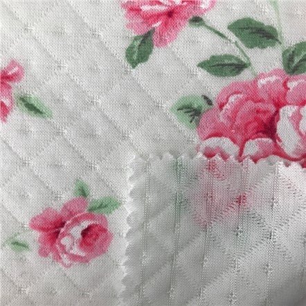 Polyester Cotton Printed Jacquard
